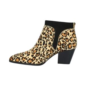 Bella Vita Ankle Bootie Women’s Animal Leopard Print Leather Suede Boots 6.5WW